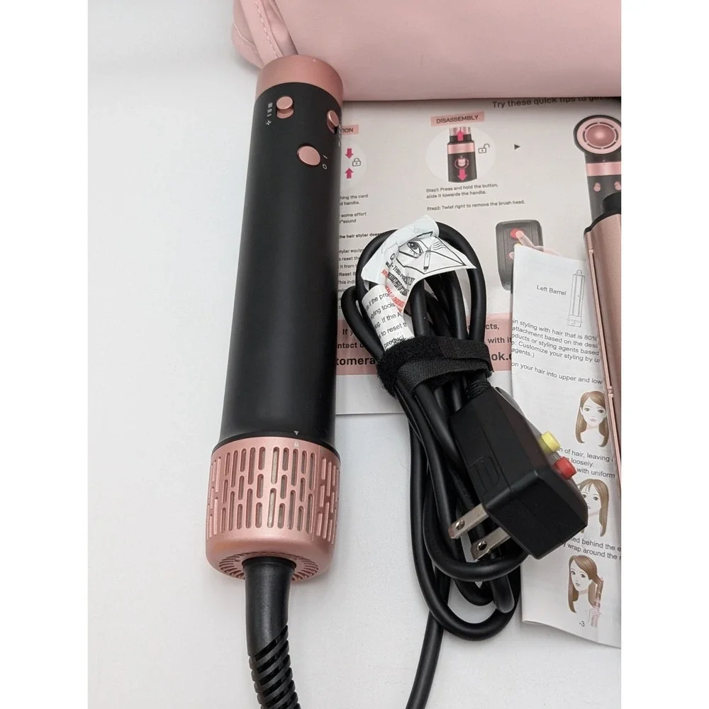 3 in 1 Air Styler with High-Speed Hair Dryer Brush & Air Curler for Curling, Neg